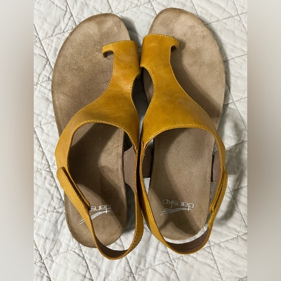 Dansko Reece Women's Burnished Leather Sandal W/ Cork Footbed Memory Foam Sz 10 - Picture 6 of 7